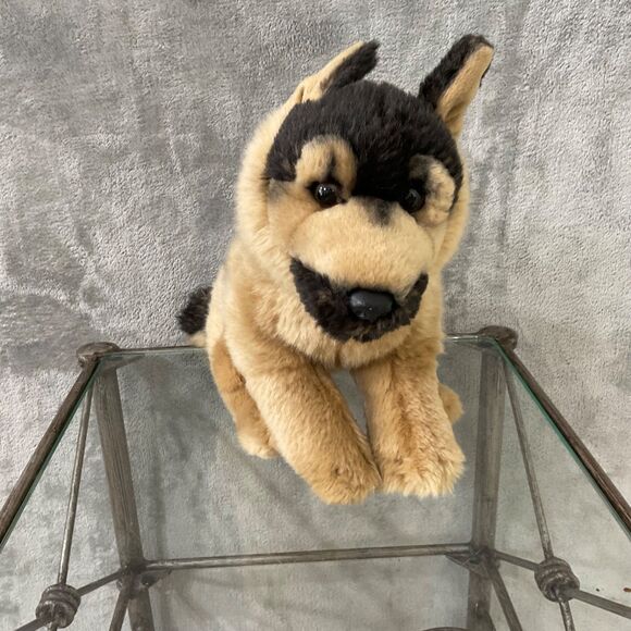 Toys R US 10” Plush GERMAN SHEPHERD Puppy Dog Stuffed Animal life like brown. - Picture 2 of 7